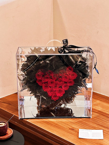 Romantic Heart-Shaped Preserved Flower Gift Box