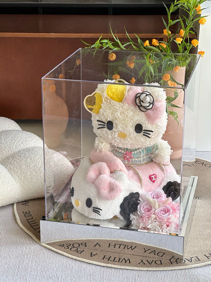 Hello Kitty Dual-Tier Preserved Flower